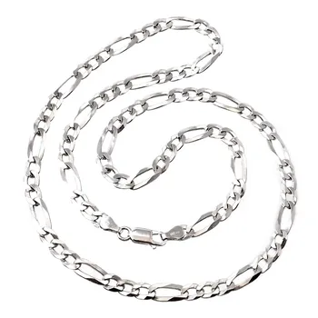 

Chain 925 sterling silver m solid smooth 50cm. Alternate 3x1 unisex locking carabiner