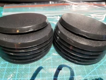 20 x 60mm bases For games plastic black bases