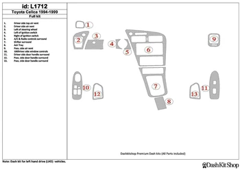 

Interior lining for Toyota Celica 1994-1996. Set L1712.