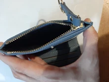 Cartera de piel sintética suave para mujer, cartera amarilla de marca, monedero Mini con broche, tarjetero, billetera corta, Bolso pequeño Delgado, llavero con cremallera