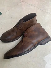 Botas de cuero para hombre, botines de estilo desierto, cómodos, a la moda, para caminar, talla 7 a 12, # KD581