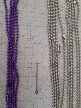 5 unids/lote, 3 tamaños, 1,5mm y 2,0mm y 2,4mm, 7 colores, cuentas plateadas, collar de cadena, Conector de cuentas de 65cm (25,5 pulgadas)