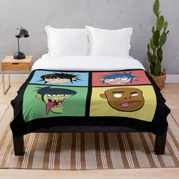 

GORILLAZ Throw Blanket Soft Sherpa Blanket Bed Sheet Single Knee Blanket Office Nap Blanket