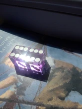 Casino Dice 19mm Numbers Clear Translucent 5pcs of with Razor-Edges And Matching Serial