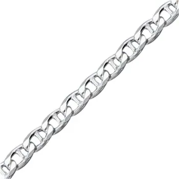 

Angemiel 925 Silver 80 Micron Mariner (Bull Bar) Chain 60cm