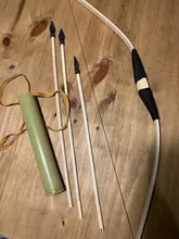 Arco de bambú seguro y juguete de flecha para niños, juego de flecha verde, héroe, Cosplay, deportes al aire libre, juguete para regalo, artesanal