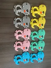 Chenkai-mordedor de silicona para coche, elefante, Koala, teléfono, flamenco, conejo, chupete para bebé, colgante de dentición simulada de grado alimenticio, 10 Uds.
