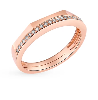 

Gold ring with diamonds sunlight sample 585