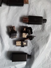 10 unids/lote USB macho 5 Pin DIY Micro USB conector de la cáscara de plástico de Jack cola Sockect macho terminales