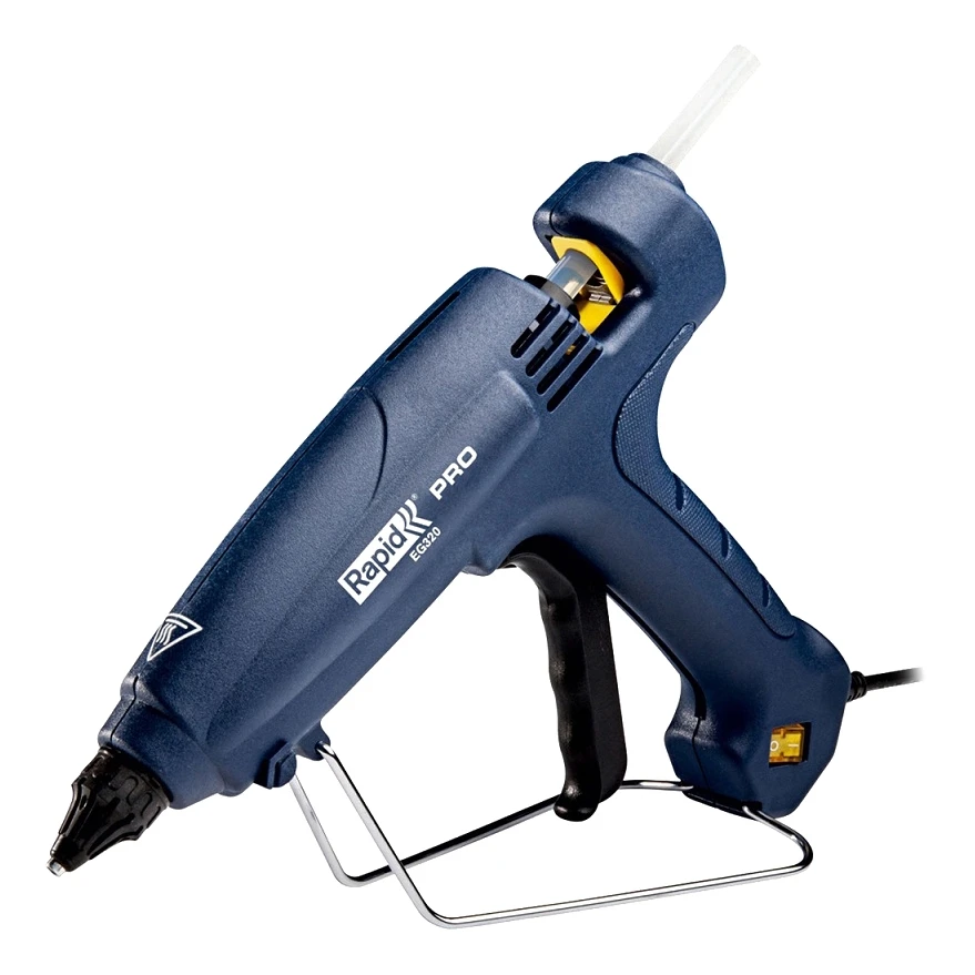 Пистолет клеевой Rapid 5000326 (120 Вт; стержень 12 мм; 16.67 г/мин; Г-образная рукоятка)