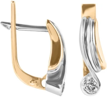 

Ivel earrings with 2 diamonds in red gold