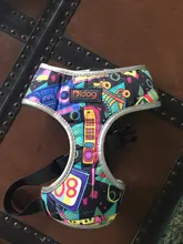 Dog-Harness-Vest Reflective Dogs Nylon Printed Adjustable for Small Medium Cats No-Pull