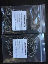 ZONSANTA-tornillos de rosca de acero inoxidable, M1.4, M1.7, M2, 3, M2.6, M3, M4, M5, M6, 304