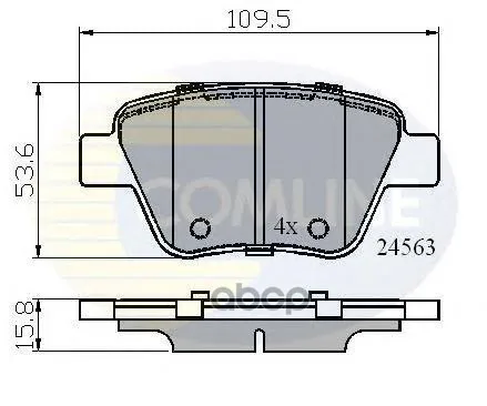 Колодки Тормозные Дисковые | Зад Прав/Лев | Vw Golf V/Vi/Touran/Skoda Superb/Yeti 1.2tsi-2.0tsi/Tdi 05- Comline арт. CBP02022