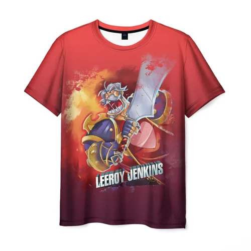 Мужская футболка 3D Leeroy Jenkins | одежда