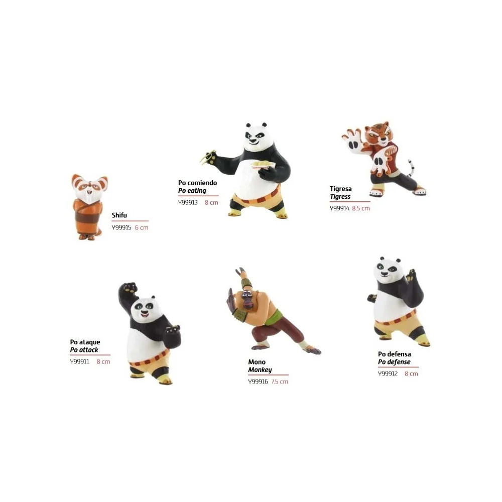 Kung Fu Panda figurine Po Eating 8 cm Comansi figure 99913 