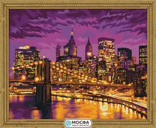 

Painting on canvas "lights of a metropolis" 40x50 cm mosfa 7c-0133