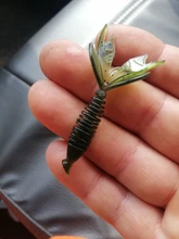 Silicone Bait Float Wobbler Shrimp Lobster Worm Fishing-Lure Lizards Twintails 4pcs 2g