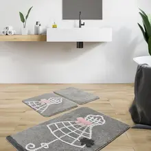 Коврик для ванной | коврик для ванной нескользящие Противоскользящие коврики серый 3л набор 60X100 cm-50X60 Cm-40X60 см