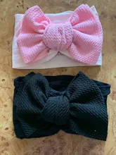 Accesorios para bebé, diadema con lazo para niña pequeña, sombrero sólido para recién nacido, tocado, banda elástica de nailon, accesorios para regalos, 2019