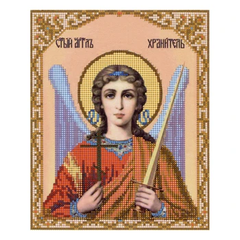 

4010 fabric with printed pattern for embroidery beaded 'Angel keeper '25*30 cm