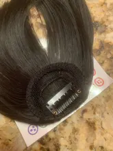 MEIFAN-extensiones de cabello con flequillo, postizo de pelo sintético Natural, con flequillo de aire, negro y marrón