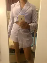 Suits Blazer Short-Pants Long-Sleeve Vintage 2pieces-Set High-Waist Women Button Irregular