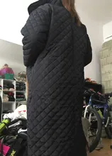 Fit Coat Spring Women Parkas Cotton-Padded Black Autumn Long Fashion EAM New Loose 19a-A319