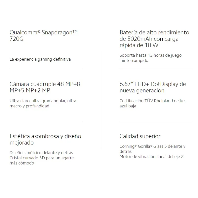 Xiaomi Redmi Note 9S (64GB ROM con 4GB RAM Snapdragon™ 720G Android Nuevo Móvil) [Teléfono Móvil Versión Global para España]
