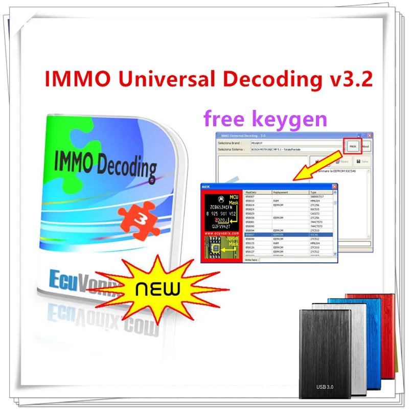 EcuVonix 3.2 IMMO Universal Decoding V3.2 Remove IMMO Off + Keygen Unlimited Crack free keygen ecu tool