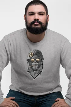 

Angemiel Wear Soldier Monkey Gray Men 'S Sweatshirt