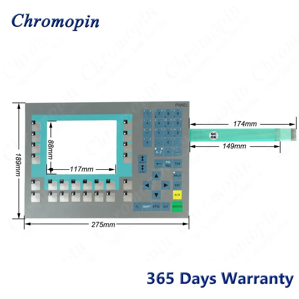 Reparo do Teclado da Membrana Interruptor do Teclado do Teclado da Membrana para 6av6643-0ba01-1ax0 6av6 643-0ba01-1ax0 Op277 6 - Imagem 2