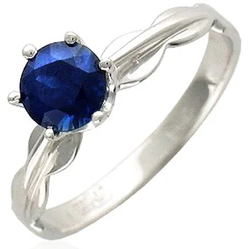 

Esthete ring with 1 sapphire in white gold
