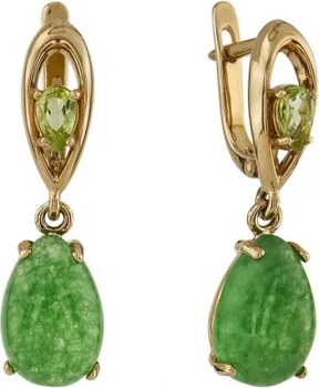 

Aloris drop earrings with agate and red gold