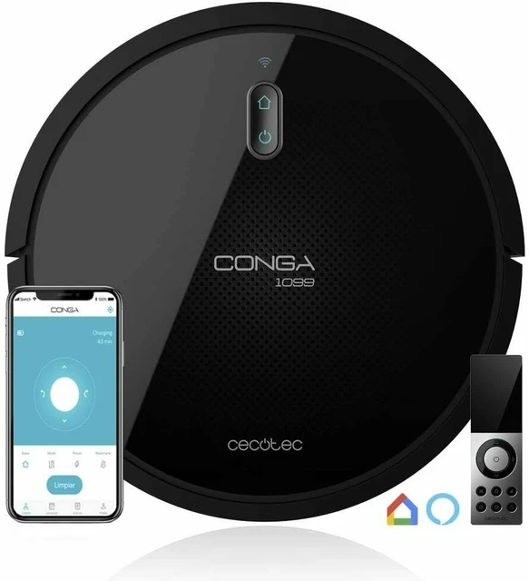 Cecotec Conga Robot vacuum cleaner 990 range-1090-1099 4 in 1 sucks, sweeps, scruffs and passes the mop. Control with App, up to 1400Pa - Vimarsana News