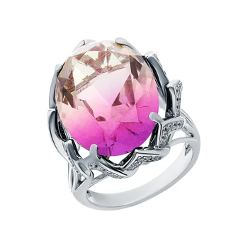 

Silver ring with sieve and cubic zirconium sunlight sample 925