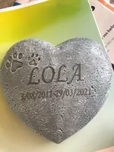 Rotulador conmemorativo de piedra en forma de corazón para mascotas, regalo para mascotas, huella de perro y gato, regalo para mascotas