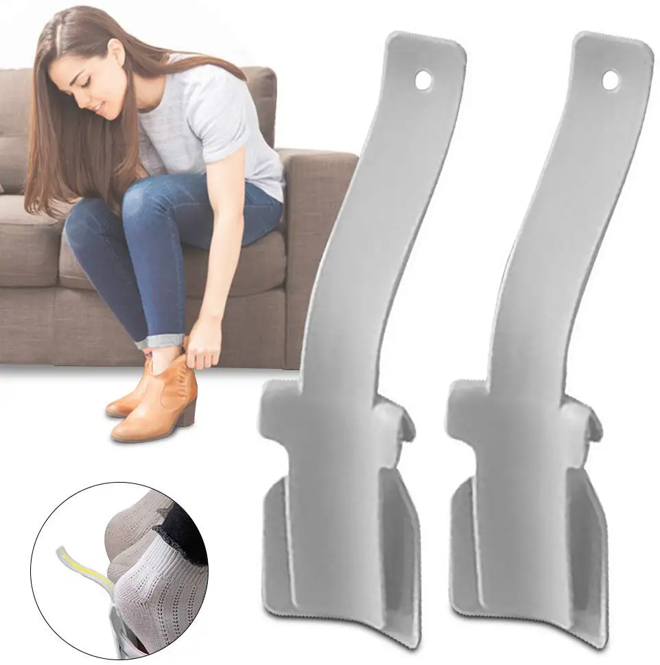 2Pcs Lazy Shoe Helper Unisex Handled Horn Easy on Off Sturdy Slip Lifting A M1O9 2Pcs Lazy Shoe Helper Unisex Handled Horn Easy on Off Sturdy Slip Lifting A M1O9