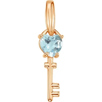 

Aloris pendant with 1 Topaz in red gold