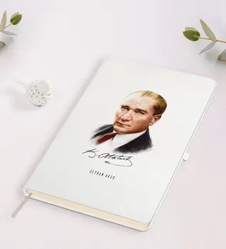 

Personalized Ataturk Themed White Notebook-12
