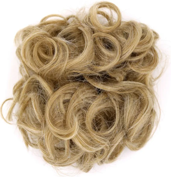 Beige Blonde Парик женский кольцо для волос с шариковой головкой пушистая матовая имитация диска цветок шпилька резиновый грязный пучок головной убор Прямая поставка - Цвет: Beige Blonde