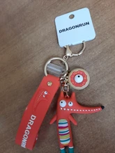 Llaveros de cocodrilo a la moda, llavero con zorro Original, muñeco de erizo de dibujos animados, colgante de anillos de llave, novedad de 2021