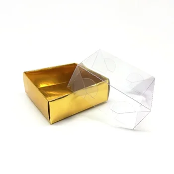 

Gold Color Acetate Box 10'lu - 8x8x3 cm