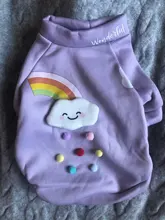 Cute Pet Dog Clothes Puppy sweater T-shirt Shirt Cute Rainbow printing Pajamas Cat 