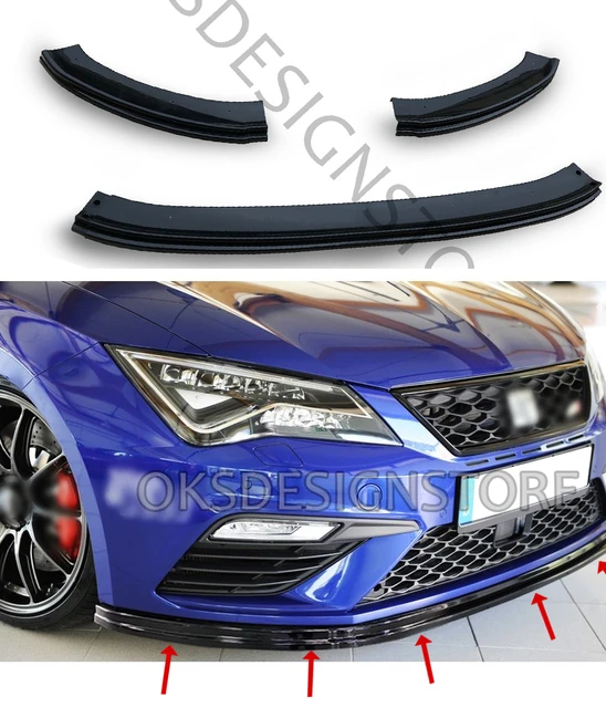 SEAT LEON 2017-2020 FR/CUPRA Front Bumper Lip 3 pcs Glossy Black Splitter  Diffuser Lip Body Kit Spoiler Bumpers For - AliExpress