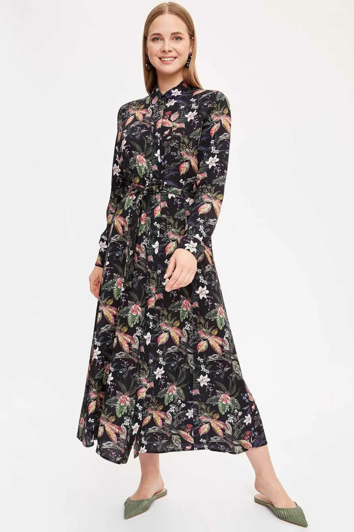 DeFacto Woman Long Sleeve Woven Dress L6650AZ19HSDresses AliExpress