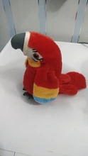 Peluche de loro parlante eléctrico para niños, juguete de peluche de pájaro parlante con alas que se repiten, regalo para niños
