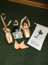 Yukigaga-zapatos de Ballet profesional para mujeres y niñas, zapatillas de baile con cintas, de satén