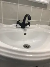 Antique Faucet Mixer Basin Sink Black Bathroom Bronze Vintage Brushed Crane Swan Hot-And-Cold-Water-Crane