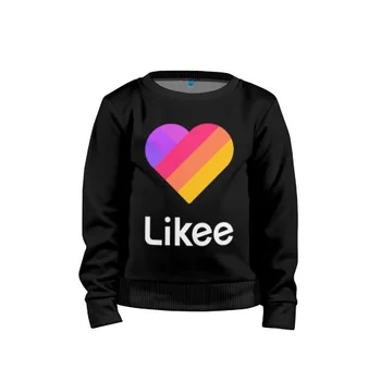 

Детский свитшот хлопок «Likee (LIKE Video)» для мальчиков и девочек, Комфортная толстовка с рисунком, Свитшот